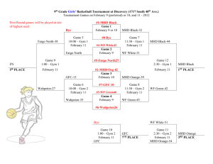 30th Annual 9th Grade Boys* Basketball Tournament