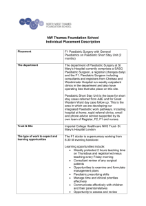 NW Thames Foundation School Individual Placement Description