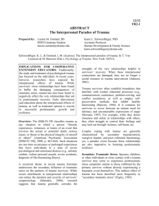 ABSTRACT The Interpersonal Paradox of Trauma