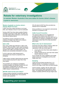 Rebate for veterinary investigations
