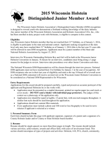 (DJM) recognition is designed to reward youth who demonstrate a
