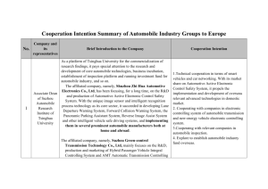 Cooperation Intention Summary of Automobile Industry Groups to