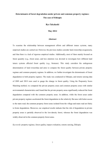 Determinants of forest degradation under private and common