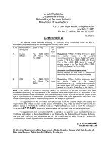 Vacancy Circular Dated 08-04-2013 for the Post of Section