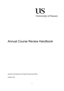 Annual Course Review Handbook