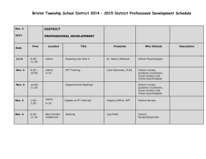 2015 District Professional Development Schedule