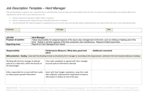 Job Description Template – Herd Manager