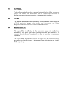 Acceptance criteria for Digital temperature indicator/controller of