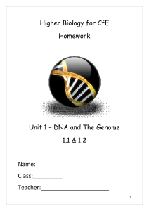KA 1.1 The Structure of DNA