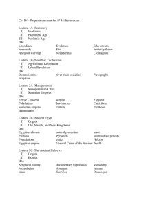 Civ IN – Preparation sheet for 1st Midterm exam Lecture 1A