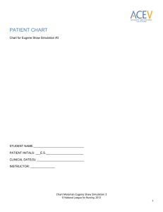 PATIENT CHART Chart for Eugene Shaw Simulation #3 STUDENT