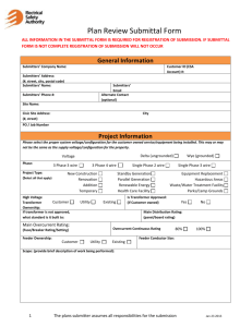 Submittal Form (Word) - Electrical Safety Authority