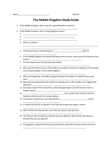 The middle and New KINGDOM study guide