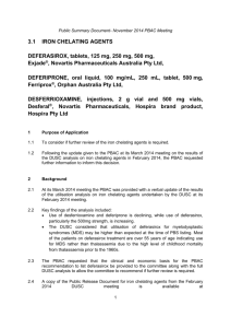 Public Summary Document (PSD) November 2014 PBAC Meeting
