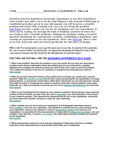 Designing Your Own Lab Experiments Handout