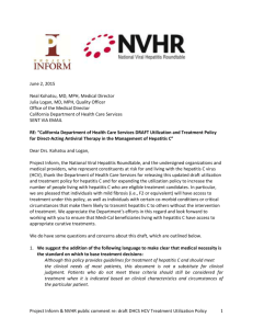 advocate response to CA DHCS hep C treatment utilization policy