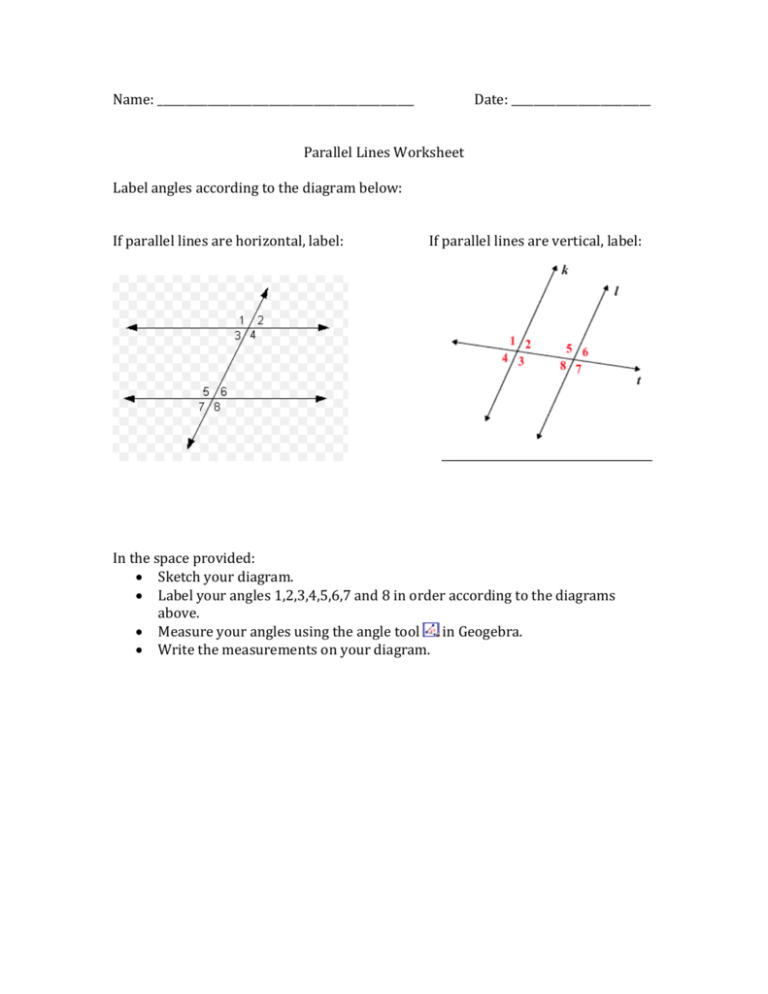 unit 3 homework 1 parallel lines and transversals answers