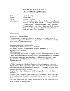 Baines Middle School PTO Board Meeting Minutes Date: August 8