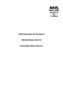 fOCUS winter 2013-14 - NHS Education for Scotland