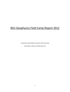 FieldReport2012 - Department of Geosciences