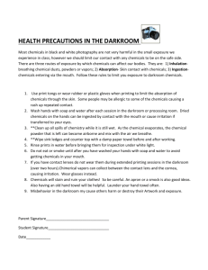 Darkroom Safety Guide. - University of Vermont