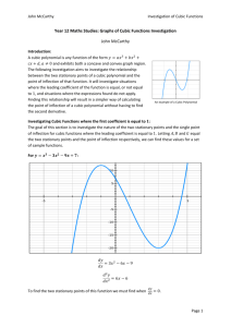 Cubic Polynomials Investigation