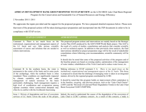 AFRICAN DEVELOPMENT BANK GROUP RESPONSE TO STAP