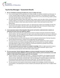 NH Key Messages - NHDOE Smarter Balanced Assessment Portal