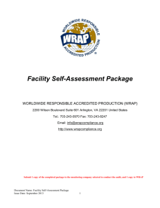 Facility Self-Assessment Package