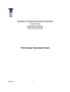 “Pre-Nursing “Student - Southern Connecticut State University