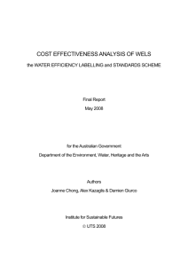 Cost effectiveness analysis of WELS