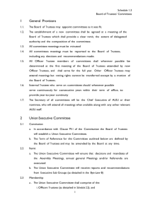 Board of Trustees` Committees - Aberystwyth University Students