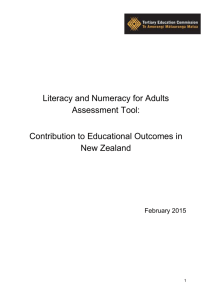 Literacy and numeracy for adults assessment tool