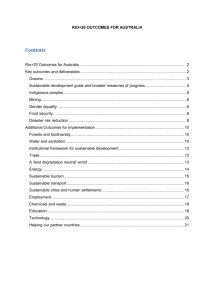 Rio+20 Outcomes for Australia (DOCX