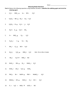 Balancing Redox Reactions