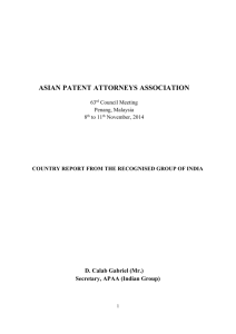 India Group Report 2014 - Asian Patent Attorneys Association
