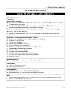 03 - Work Ethics and Confidentiality Manual - ClassNet