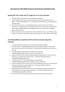 Instructions for 2014 SARA Conference Excel Session
