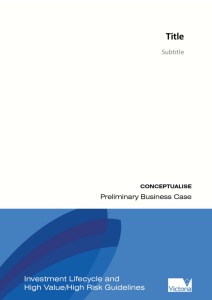 Preliminary business case template