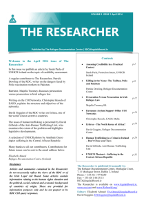 The Researcher - April 2014. Vol 9, Issue 1 (16.04