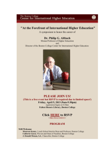 At the Forefront of International Higher Education