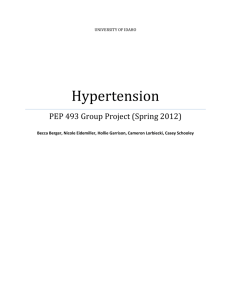 Hypertension - University of Idaho