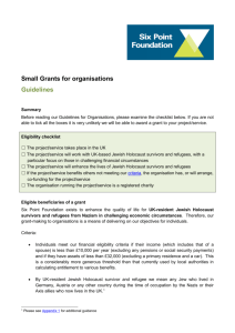 Guidelines for Small Grants for Organisations