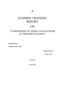 INTRODUCTION - Summer Training Projects