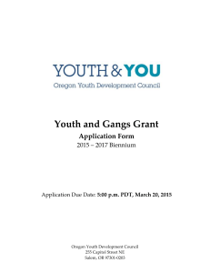 OYDC Youth and Gangs Application Form