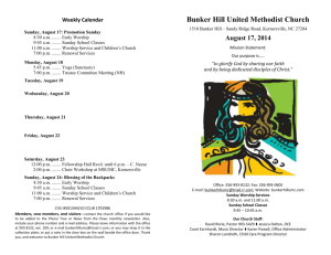 August 17, 2014 - Bunker Hill United Methodist Church