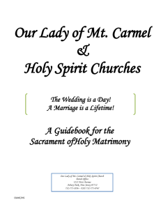 Wedding Guide Booklet - OLMC and Holy Spirit Churches