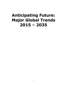 Anticipating Future: Major Global Trends 2015-2035