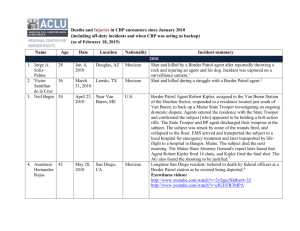 Deaths and Injuries in CBP Encounters