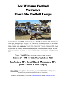 Lee Williams Football Welcomes Coach Mo Football Camps Get